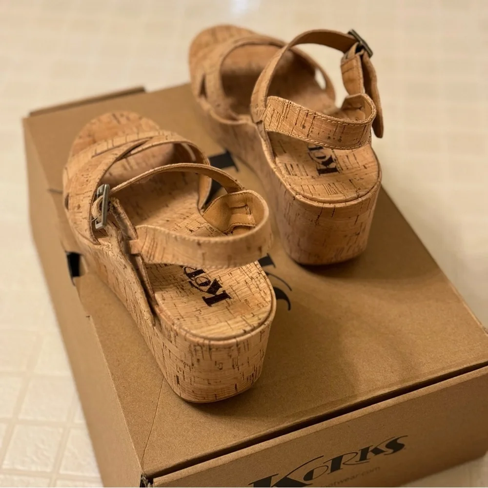 Kork-Ease Korks Denica Wedge Platform Heeled Sandals Size 6 - Picture 3 of 7